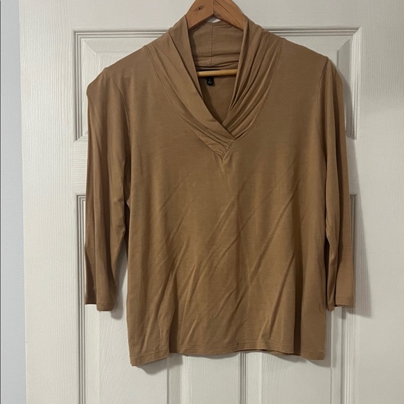 Talbots Tops - Talbots Tan V-Neck Blouse